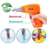 Детска мозайка Raya Toys с винтоверт, шаблони, куфарче и инструменти, 263 части