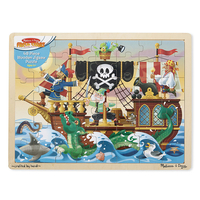 Дървен пъзел Melissa and Doug Пирати 48 части 13800