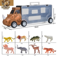 Игрален комплект Raya Toys Rhino Truck Детски автовоз с фигури и аксесоари, 11 части