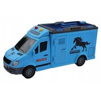 Детски камион за коне Raya Toys City Truck, с музика и светлини, с фигурка на кон, 1:16