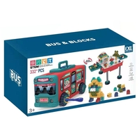 Raya Toys Конструктор с масичка 2 в 1 Автобус, 332 части