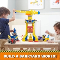 Игрален комплект Spin Master Paw Patrol Rubble and Crew Строителна кула с кран, със светлини, звуци и музика