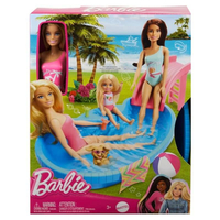 Комплект Mattel BARBIE с басейн и водна пързалка, HRJ74