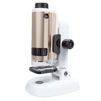 Детски микроскоп Raya Toys Метален, със светлина, с аксесоари, увеличение от 100 до 250 пъти