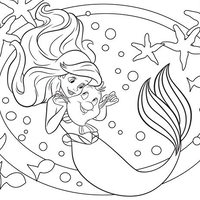 Детски пъзел Lisciani SUPERMAXI LITTLE MERMAID 60ч. 74167