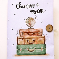 Подвързия за книга - Светът е твой - куфари