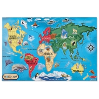 Пъзел Melissa & Doug карта на света 33ч. 10446