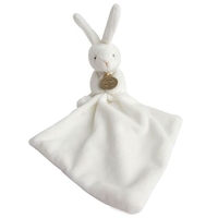 Плюшена играчка за гушкане Doudou заек с кърпичка 10 см, 303