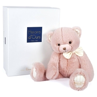 Плюшено мече Doudou Preppy Chic розово, 30см