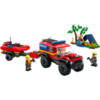 LEGO® City Пожарникарски камион 4x4 със спасителна лодка 60412