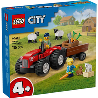 LEGO® City Червен фермерски трактор с ремарке 60461