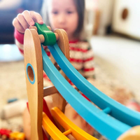 Дървена детска писта Raya Toys 4 нива и 4 коли