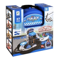 Детски паркинг с кола и хеликоптер Raya Toys Police, в раница
