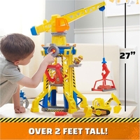 Игрален комплект Spin Master Paw Patrol Rubble and Crew Строителна кула с кран, със светлини, звуци и музика