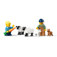 LEGO® City Червен фермерски трактор с ремарке 60461