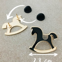 Емайлирана брошка за дрехи и аксесоари - Конче