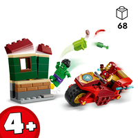LEGO® Marvel Железния човек с мотоциклет и Хълк 76287
