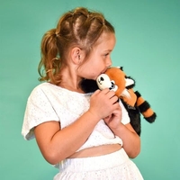 Плюшена играчка Doudou Podcolle, червена панда с магнит, 30 см.