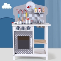 Дървена детска кухня Raya Toys Сив
