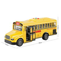 Детска играчка ученически автобус Raya Toys, с музика и светлини, 1:16