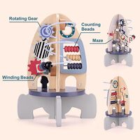 Бебешка играчка Raya Toys Дървен лабиринт Ракета