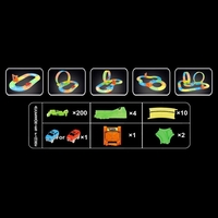 Писта Raya Toys Neon Glow трансформираща, със светеща кола