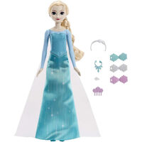 Комплект кукла Mattel Elsa с аксесоари за коса, HMD56