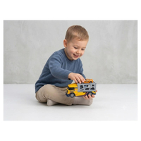 Детски камион автовоз Raya Toys Жълт с количка