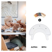 Дървена играчка с табла за игра за столче за хранене Alpha+/Beta+ Hauck, Зебра, Play Music