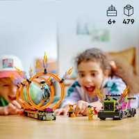 LEGO® City Stuntz Предизвикателство с камион за каскади и огнен обръч 60357
