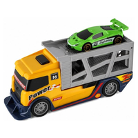 Детски камион автовоз Raya Toys Жълт с количка