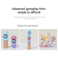 Дървена игра за баланс Raya Toys Дженга с животни