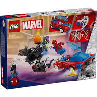 LEGO® Marvel Състезателната кола на Спайдърмен с Венъм и Зеления гоблин 76279