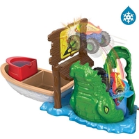 Писта Mattel Hot Wheels Monster Truck Swamp Chomp, с променящ си цвета бъги