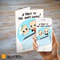 Поздравителна картичка iGreet - Happy Toaster