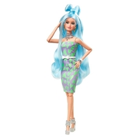 Кукла Mattel Barbie Extra Blue Hair Deluxe с домашен любимец и аксесоари, над 30 визии