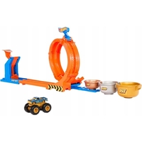 Писта Mattel Hot Wheels Monster Trucks Loop-and-Flip Trophy Challenge, 2 в 1