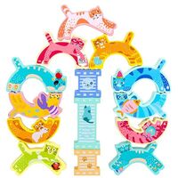 Дървена игра за баланс Raya Toys Котки