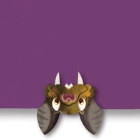 Разделител за книга със зъби - Прилеп