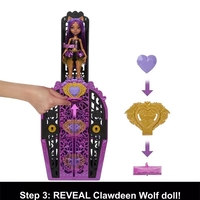 Кукла Mattel Barbie Monster High Skulltimate Secrets, Clawdeen Wolf с аксесоари, 32 см