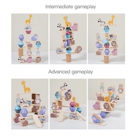 Дървена игра за баланс Raya Toys Дженга с животни