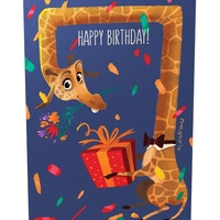 Поздравителна картичка iGreet - Жирафски рожден ден