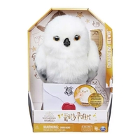 Интерактивна играчка Spin Master Harry Potter Wizarding World Вълшебна сова Hedwig, 15+ звуци и движения
