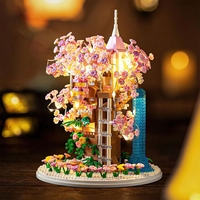 Конструктор Raya Toys Сакура - Небесна къща със светлини с купол, 1382 ч.
