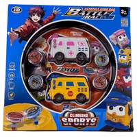 Комплект детски камиончета Raya Toys Battle racing, с 4 бр. пумпал