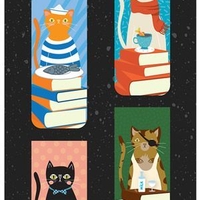 Магнитни книгоразделители - Book Time - Котки и книги