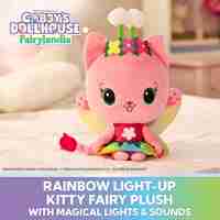 Плюшена играчка Gabby's Dollhouse Fairylandia Kitty Fairy, светещо коте, 35 см.