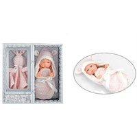 Кукла бебе Raya Toys Baby So Lovely Новородено с играчка Розов 25 см