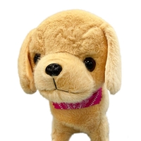 Интерактивна играчка ходещо лаещо куче с каишка Raya Toys Лабрадор Ретривър, 26 см