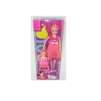Комплект бременна кукла с момиченце Raya Toys Fashion Girl